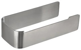 Porta carta igienica da parete color argento opaco in acciaio inox Ume – Zone