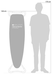 Asse da stiro 130x37 cm K-Surf Salvia Tube – Rolser