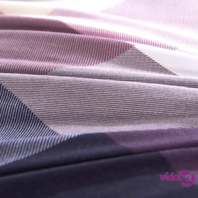 vidaXL Set Copripiumino Stampa a Scacchi Viola 155x220/80x80 cm