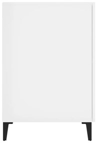Scrivania Bianco Lucido 140x50x75 cm in Legno Multistrato