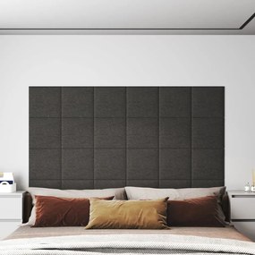 Pannelli Murali 12 Pz Grigio Scuro 30x30 Cm İn Tessuto 1,08 M² /