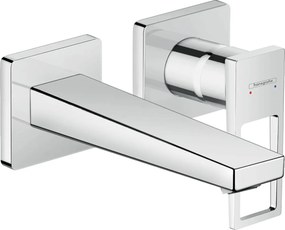 Miscelatore lavabo a parete con bocca erogazione 165 mm senza parte incasso Cromo hansgrohe Metropol 74525000