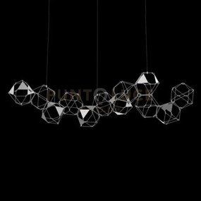 Lucciola pro 12 lampada a sospensione lineare con triangolo in met...