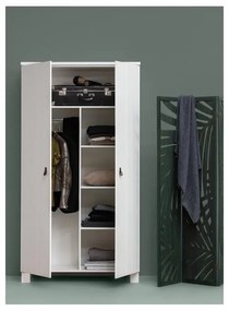 Armadio in pino bianco 111x202 cm Ties - WOOOD