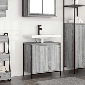 Mobile Lavabo Da Bagno Grigio Sonoma 60x34,5x60 Cm /