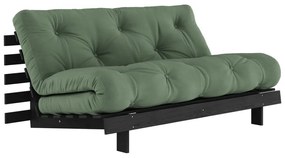 Divano letto verde 160 cm Roots Black Night - Karup Design