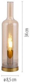 JUST LIGHT. 14006-27 - Lampada da tavolo BOTTLE 1xE14/25W/230V beige/fumé