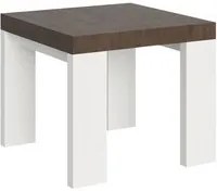 Tavolo da Pranzo Roxell 90x90 Allungabile fino a 246 cm in Nobilitato Colore: Noce Bianco