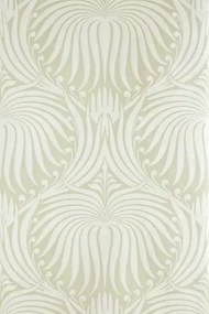 Farrow & Ball Carta da parati Lotus - Green Ground/ All White