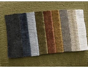 Divano angolare color kaki (con penisola a sinistra/con chaise lounge) con rivestimento in ciniglia Leonore – Bobochic Paris