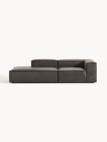Chaise longue componibile in pelle Lennon