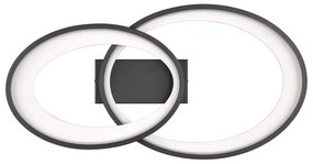 Plafoniera LED bianca e nera 30x57 cm Malaga - Trio