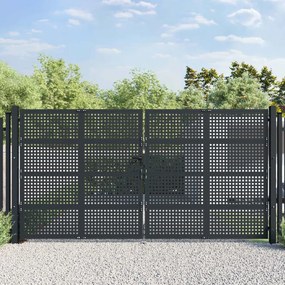 Cancello Giardino Antracite 400x200 Cm İn Acciaio /