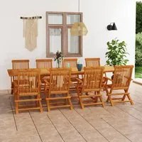 Set da Pranzo 9 pz in Legno Massello di Teak 3059613