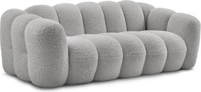 Divano grigio chiaro con rivestimento in bouclé 232 cm Hippolyte – Bobochic Paris