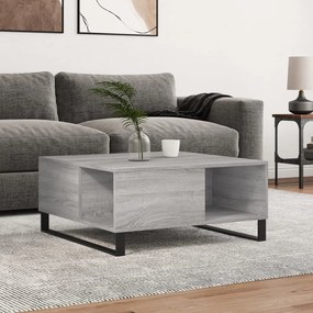 Tavolino Salotto Grigio Sonoma 80x80x36,5 Cm Legno Multistrato /