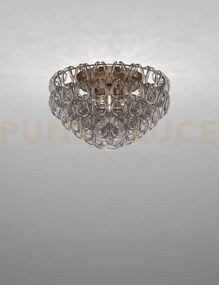 Giogali lampadadario a soffitto 60 cristallo fume' e bronzo opaco 4...