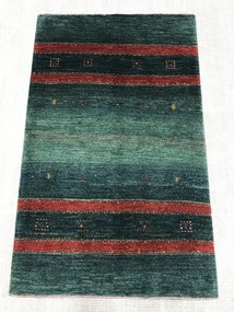 Loribaft Tappeto 90x150 Verde (Iran) Annodato A Mano