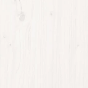 Giroletto con testiera bianco 100x200 cm legno massello di pino
