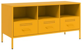 Mobile tv giallo 100,5x39x50,5 cm in acciaio laminato a freddo