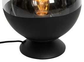Lampada da tavolo retrò nera con vetro trasparente - Eclipse