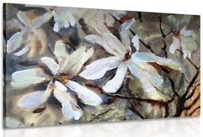 Quadro su tela – Albero acquerellato in fiore