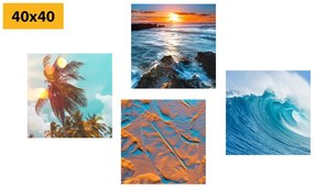 Set di quadri – Paesaggio marino affascinante