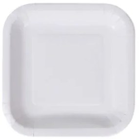 Set di piatti Algon Bianco Cartone Monouso 20 cm Quadrato 100 Unità