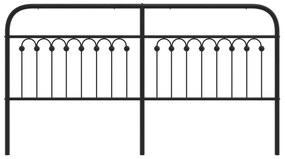 Testiera in metallo nero 180 cm