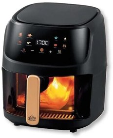 Friggitrice ad Aria 8 Litri 1350W con 10 Funzioni e Timer, Nero