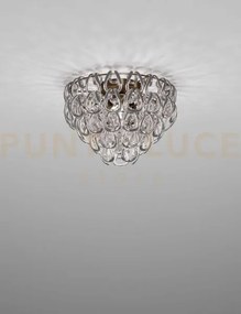 Giogali lampadadario a soffitto 50 cristallo argento e bronzo opaco...