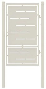 Cancello manuale con serratura manuale Privacy in ferro, apertura a destra, L 104.5 x H 180 cm, di colore bianco