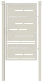 Cancello manuale Privacy in ferro, apertura centrale, L 104.5 x H 180 cm, di colore bianco