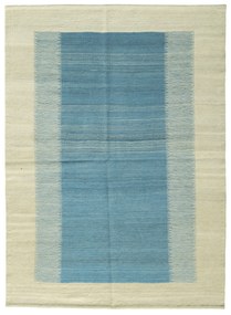 Kilim Tappeto 210x160 Blu (Tacchino) Tessuto A Mano