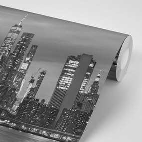 Carta da parati autoadesiva – Ponte di Brooklyn in bianco e nero