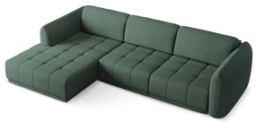 Divano angolare verde (con penisola a sinistra) Hoku – Makamii