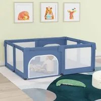 Box per Bambini con 2 Porte Blu Chiaro in Tessuto Oxford