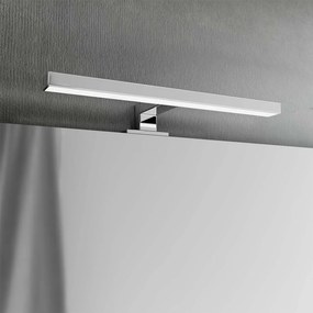 Lampada LED da Specchio 30cm Cromata 4W - Doppia Installazione Colore Bianco Caldo 3.000K