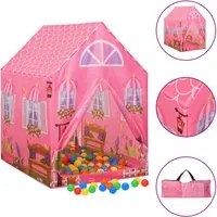 Tenda da Gioco per Bambini Rosa con 250 Palline 69x94x104 cm