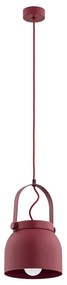 Argon 8282 - Lampadario a sospensione con filo LOGAN 1xE27/15W/230V diametro 20 cm rosso