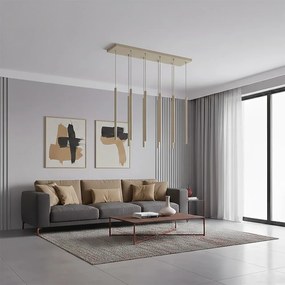 Lampadario a Sospensione in Acciaio SELTER 9 Mokka 9xG9