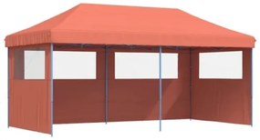 Tendone per Feste Pieghevole Pop-Up con 3 Pareti Terracotta