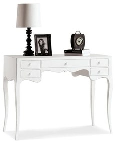 Scrittoio in legno laccato bianco 102&#215;50 cm