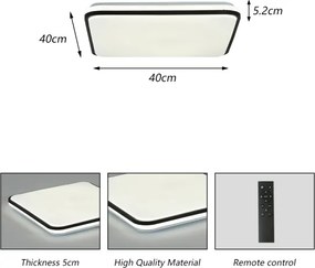 Brilagi - Plafoniera dimmerabile a LED SMART LED/24W/230V 43x43 cm Wi-Fi Tuya + telecomando