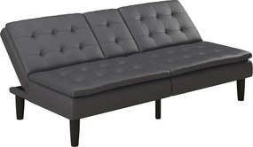 Divano letto grigio in similpelle 191 cm Maine - Støraa