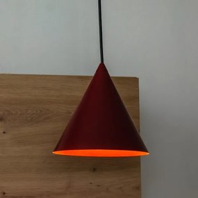 Lampada a sospensione su cavo ETNA II 1xE27/15W/230V Ø 18,5 cm rossa