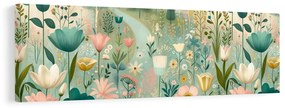 Quadro su tela – Prato in fiore nella valle silenziosa