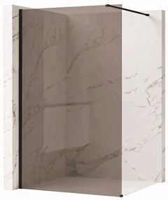 Parete doccia Rea Flexi Brown / Black 80