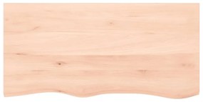 Ripiano a parete 100x50x6 cm legno massello rovere non trattato