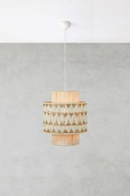 Lampadario di colore naturale con paralume in tessuto e con paralume in iuta ø 45 cm Ano – Markslöjd